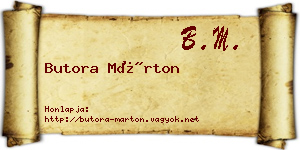 Butora Márton névjegykártya