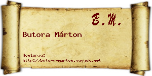 Butora Márton névjegykártya